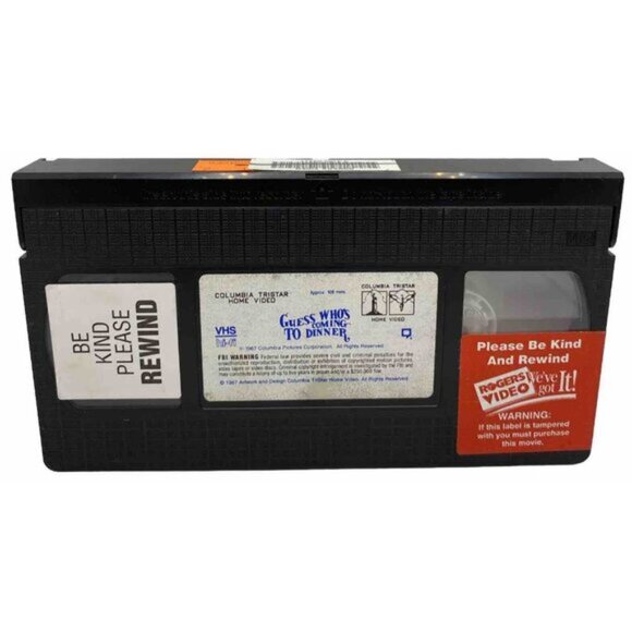 Rogers Video Guess Who’s Coming To Dinner VHS Clamshell Rental Store Case Movie - Picture 6 of 11